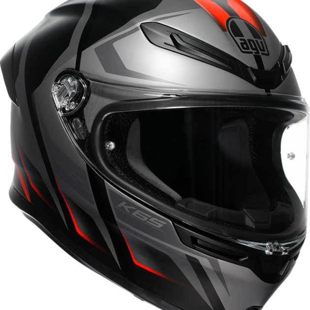 AGV Casco K6S KARVE Mate Negro/Gris/Rojo