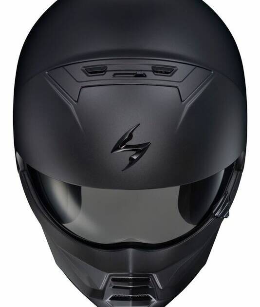 Scorpion COVERT 2 OPEN-FACE Casco Brillante Negro