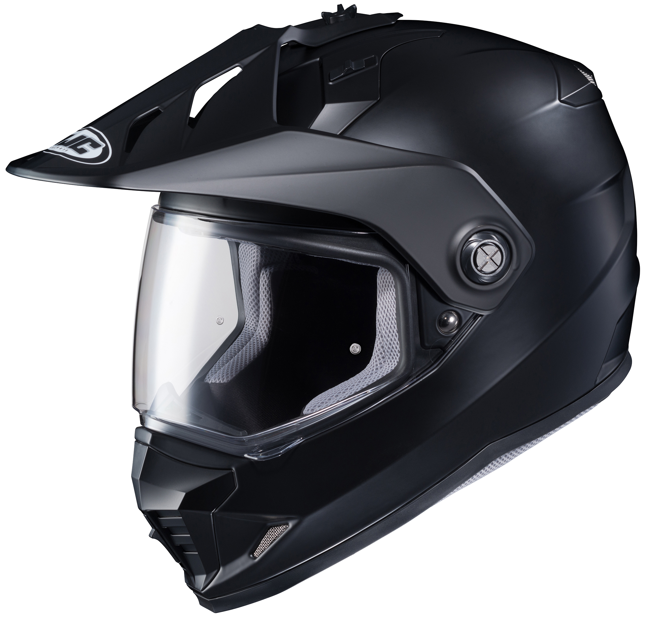 HJC DS-X1 SEMI-FLAT Mate.Negro