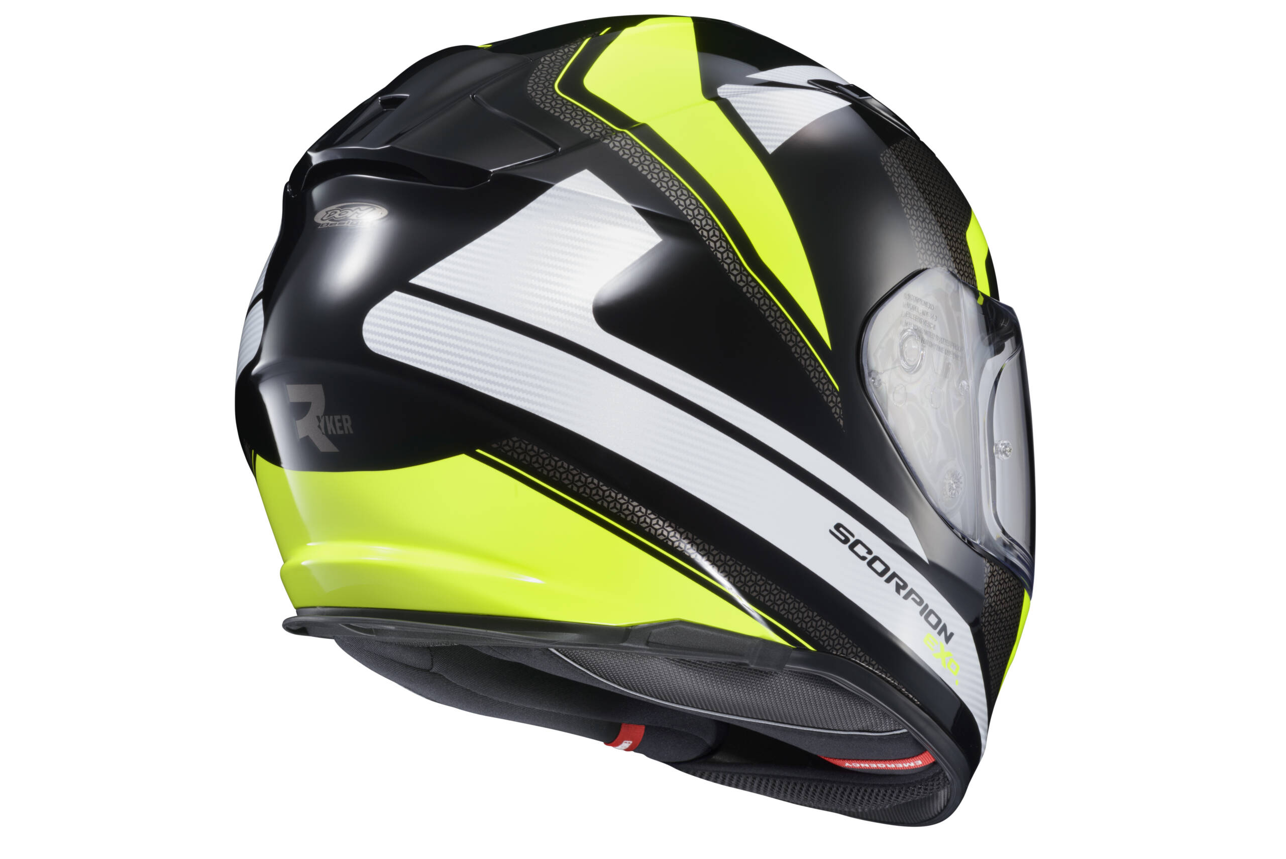 Scorpion RYZER FULL-FACE Casco Brillante Negro