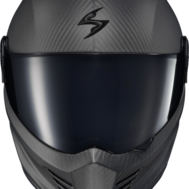 Scorpion COVERT FX CARBON FULL FACE Casco Mate Negro