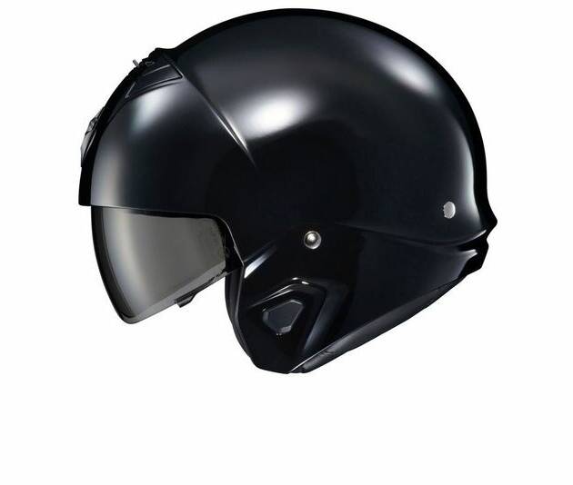 Scorpion COVERT 2 OPEN-FACE Casco Brillante Negro