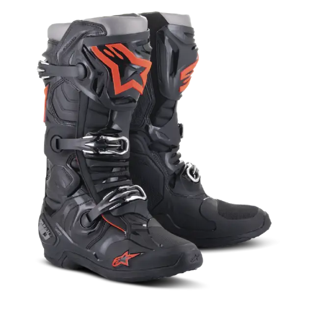 Bota Alpinestars T10 Negro/Rojo FL