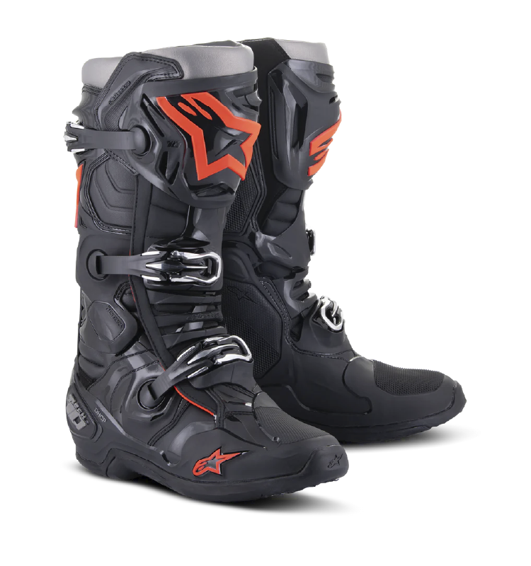 Bota Alpinestars T10 Negro/Rojo FL