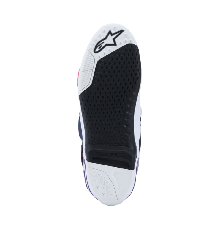 Bota Alpinestars TECH 10 Blanco/VLT/Azul Marino/Rosado FLUO - Image 3
