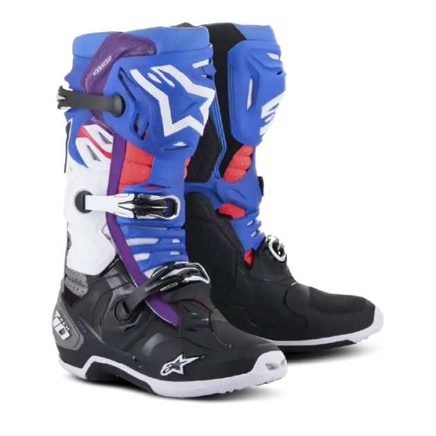 Bota Alpinestars T10 Ventilado Negro/Negro/P/Blanco
