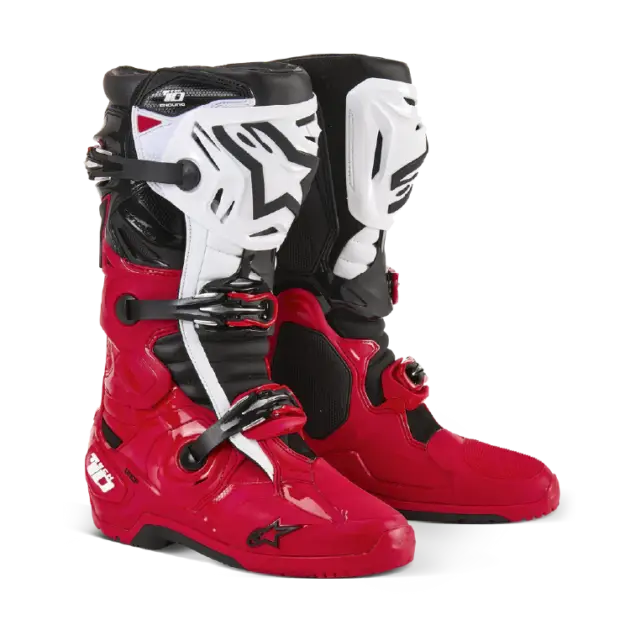 Bota Alpinestars TECH 10 ENDURO BRIGHT RED/BLACK/WHITE