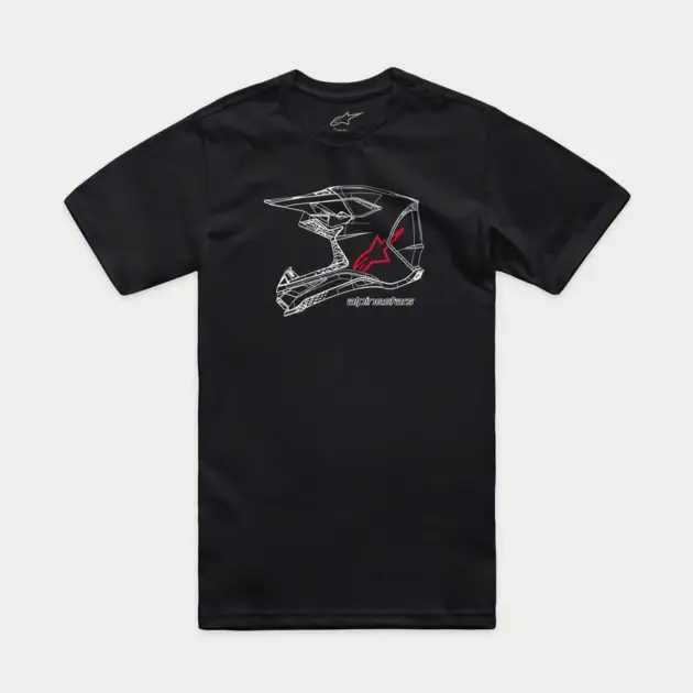 Casco Alpinestars MX Manga Corta Negro