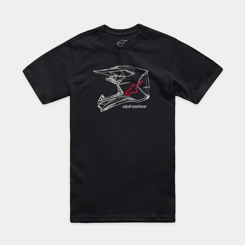 Casco Alpinestars MX Manga Corta Negro