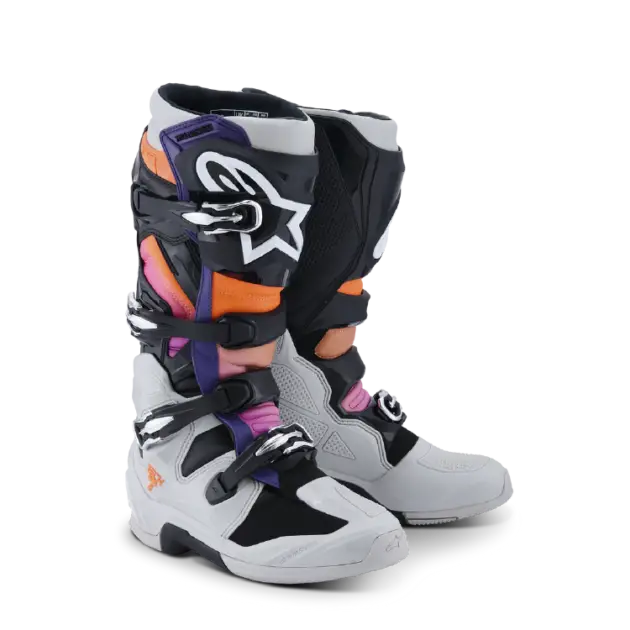 Bota Alpinestars TECH 7 Negro/LT Gris/Naranja FL/MAG