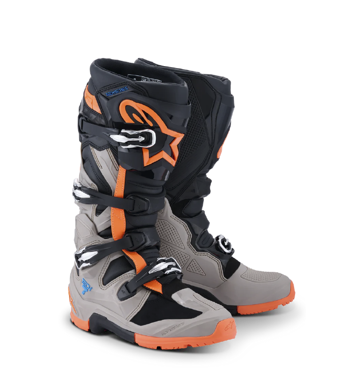 Bota Alpinestars TECH 7 ENDURO Negro/WRM Gris/Naranja FL