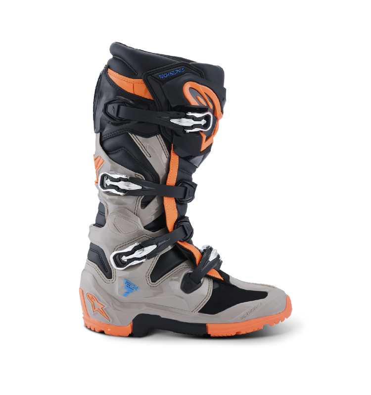 Bota Alpinestars TECH 7 ENDURO Negro/WRM Gris/Naranja FL - Image 2