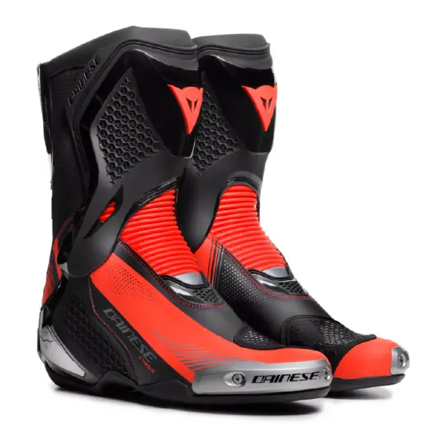 Dainese Torque 4 Botas Negro/Rojo Flúor - 42