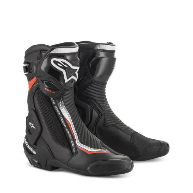 Bota Alpinestars SMX+ Ventilado Negro/Blanco/Rojo
