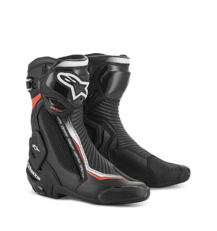 Bota Alpinestars SMX+ Ventilado Negro/Blanco/Rojo