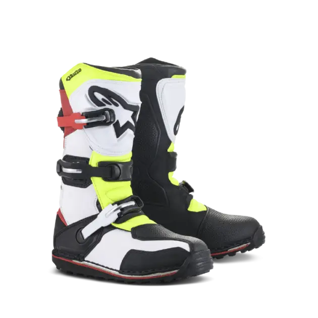 Bota Alpinestars TECH T Blanco/Rojo/Amarillo/Negro