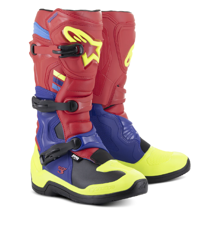 Bota Alpinestars T3 Rojo/Azul/Amarillo FL