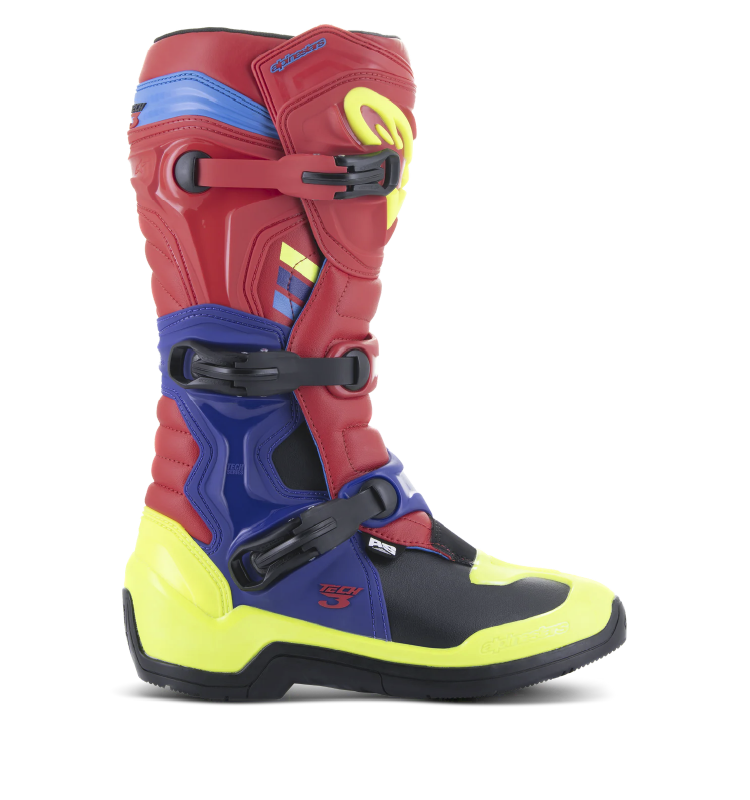 Bota Alpinestars T3 Rojo/Azul/Amarillo FL - Image 2