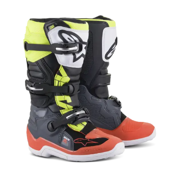 Bota Alpinestars TECH 7S Gris/Rojo/Amarillo