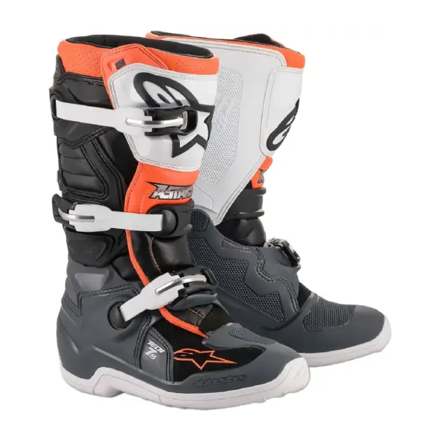 Bota Alpinestars T7S Negro/Gris/Blanco/Naranja FL