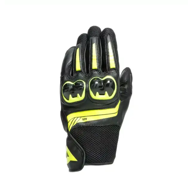 Dainese Mig 3 Leather Guantes Negro/Antracita/Amarillo Flúor