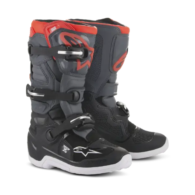 Bota Alpinestars T7S Gris Oscuro/Gris Claro FL/Rojo