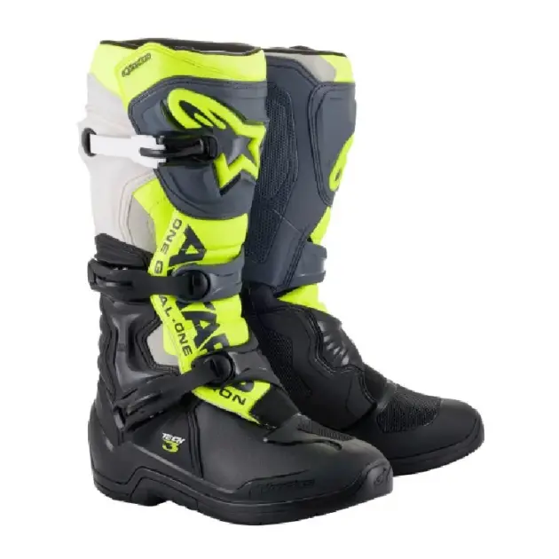 Bota Alpinestars T3 Negro/Gris/Amarillo FL
