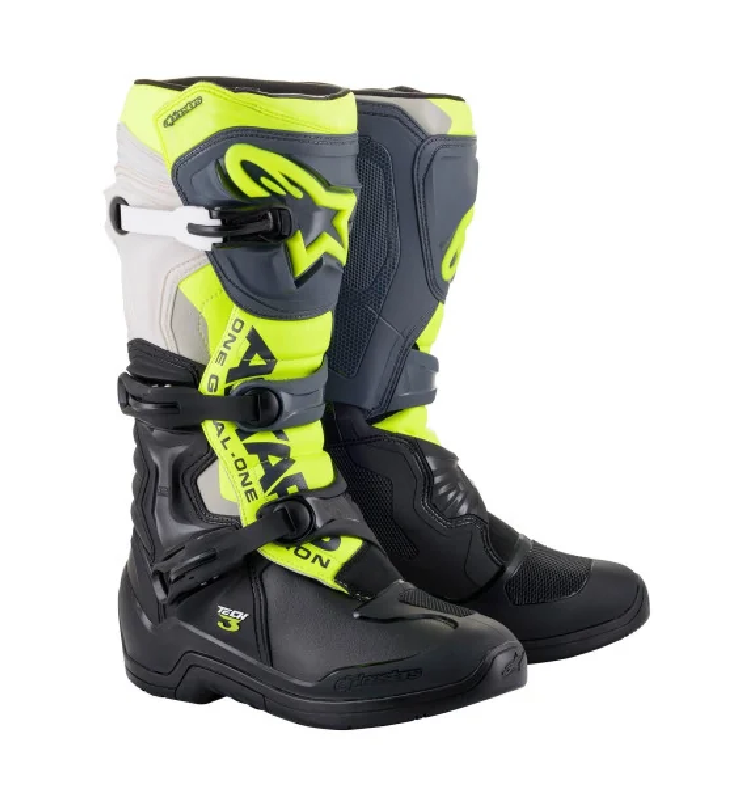 Bota Alpinestars T3 Negro/Gris/Amarillo FL