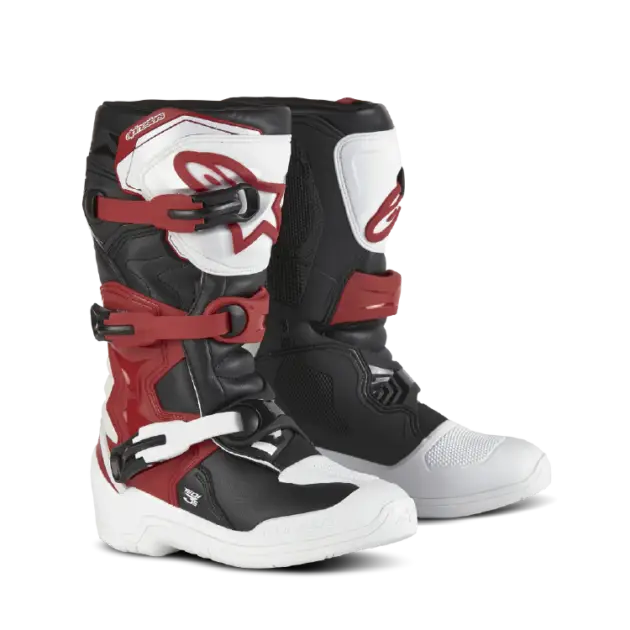 Bota Alpinestars TECH3S YTH Blanco/Negro/Rojo