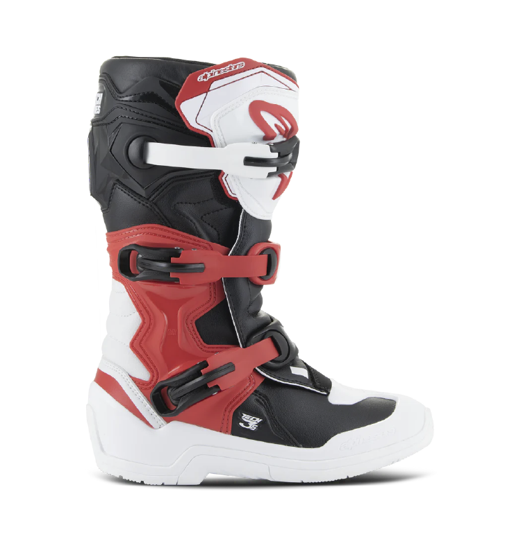 Bota Alpinestars TECH3S YTH Blanco/Negro/Rojo - Image 2