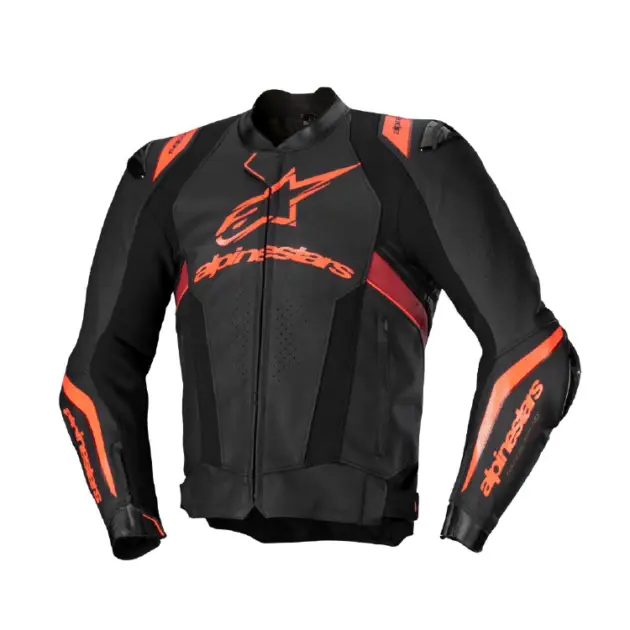 Chaqueta Alpinestars MISSILE V3 IGN de Cuero Negro/Rojo/DK Rojo