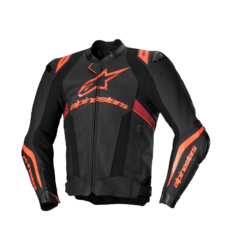 Chaqueta Alpinestars MISSILE V3 IGN de Cuero Negro/Rojo/DK Rojo