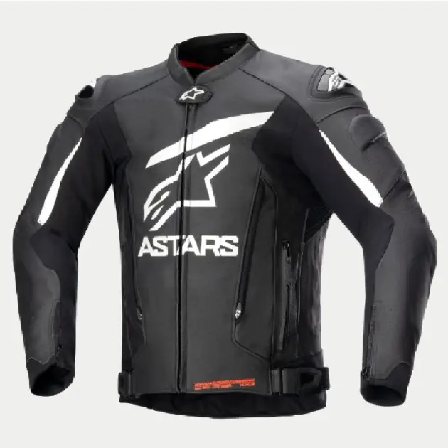 Chaqueta Alpinestars GP+ Rojo V4 de Cuero Negro/Blanco