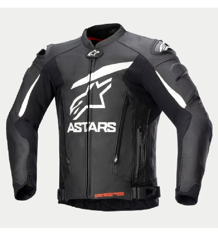 Chaqueta Alpinestars GP+ Rojo V4 de Cuero Negro/Blanco