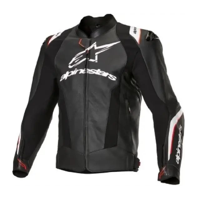 Chaqueta Alpinestars MISSILE V3 IGN de Cuero Negro/Blanco