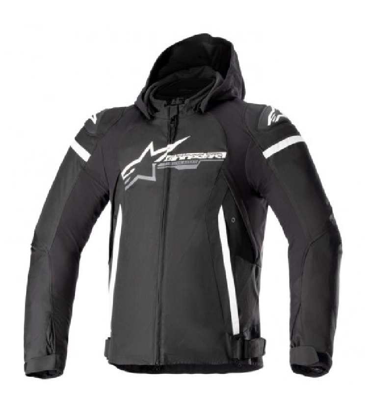 Chaqueta Alpinestars ZACA Impermeable Negro/Blanco
