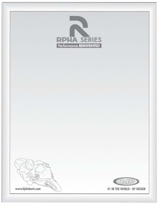 HJC Casco RPHA MIRROR 14"x11"