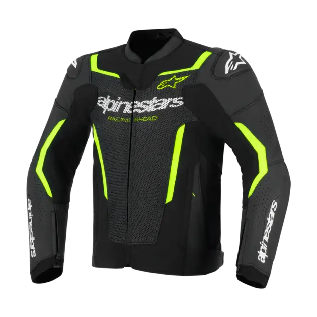 Chaqueta Alpinestars de Cuero GP FORCE AIR FLO Negro/Amarillo FL