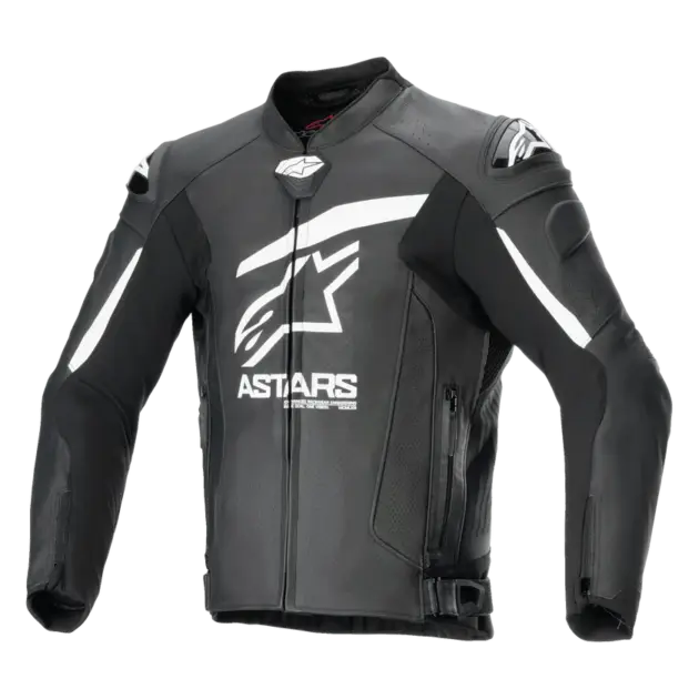 Chaqueta Alpinestars GP+ Rojo V4 AIRFLOW de Cuero Negro/Blanco