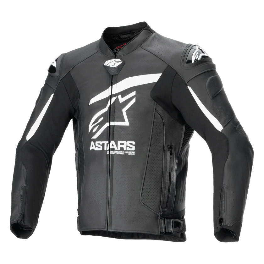 Chaqueta Alpinestars GP+ Rojo V4 AIRFLOW de Cuero Negro/Blanco