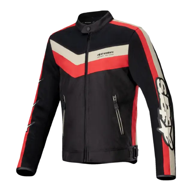 Chaqueta Alpinestars T-DYNO AIR Negro/BRT Rojo/ECRU
