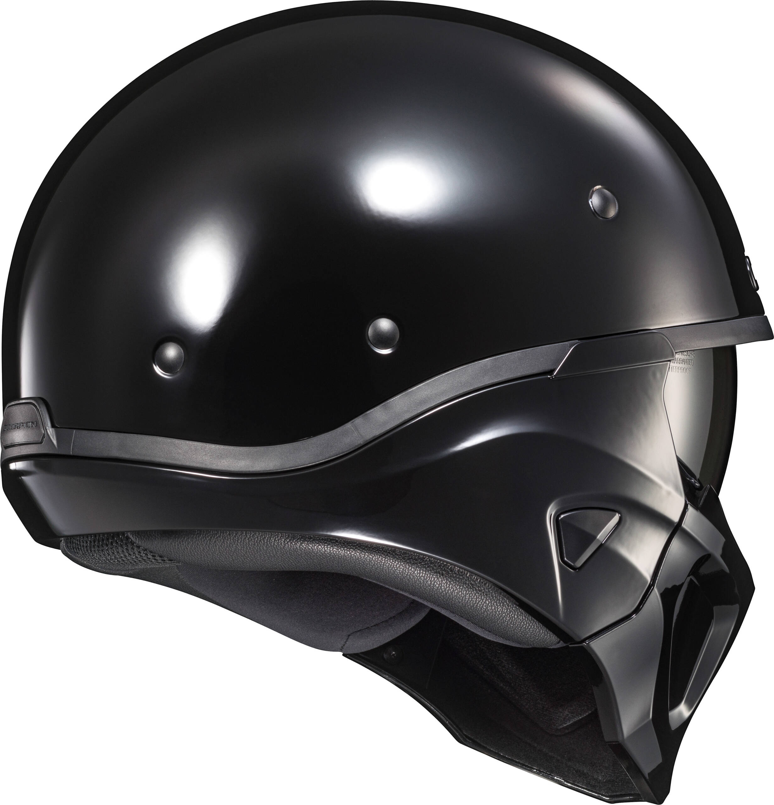 Scorpion COVERT X OPEN-FACE Casco Brillante Negro