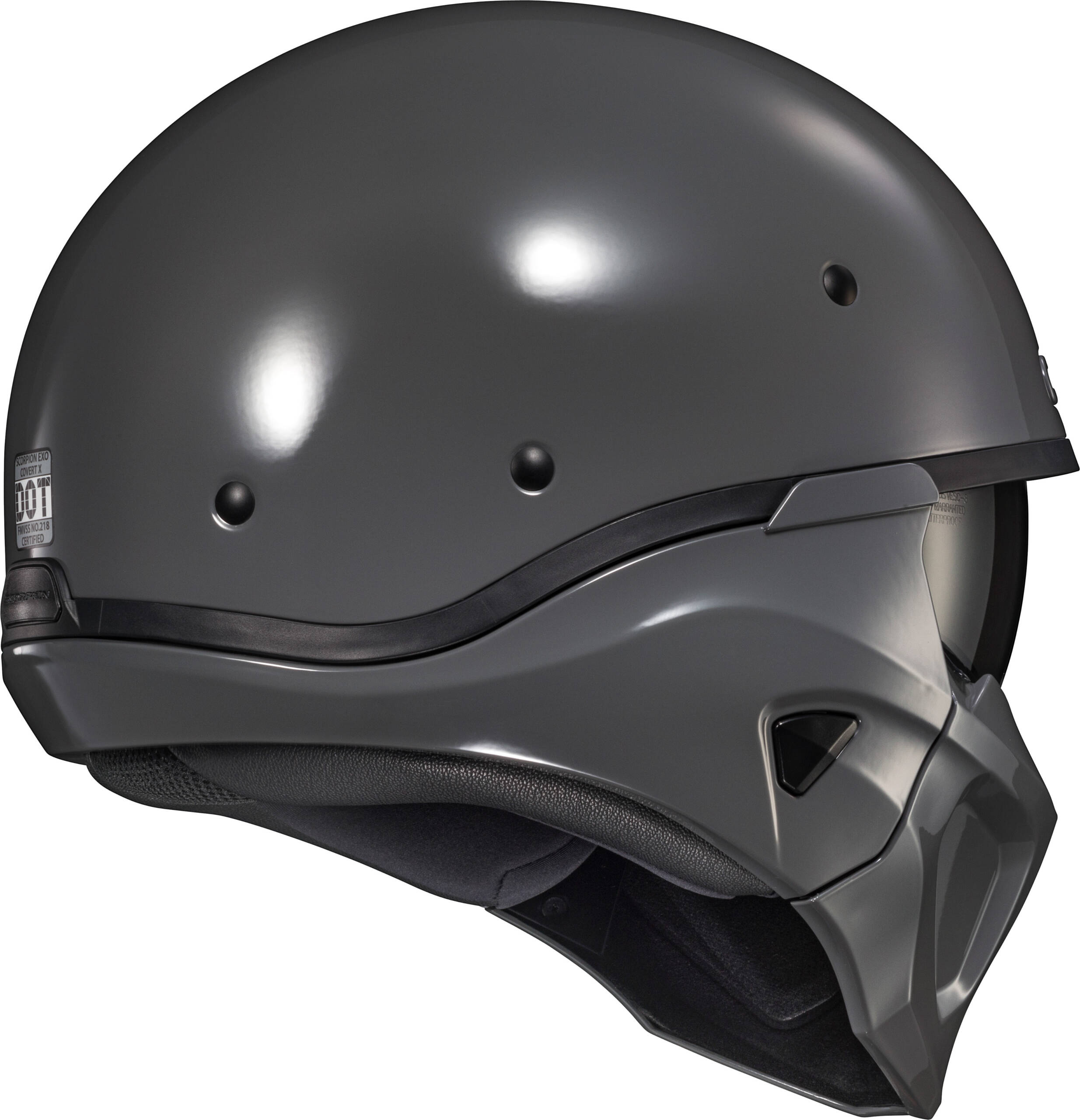 Scorpion COVERT X OPEN-FACE Casco Brillante Negro