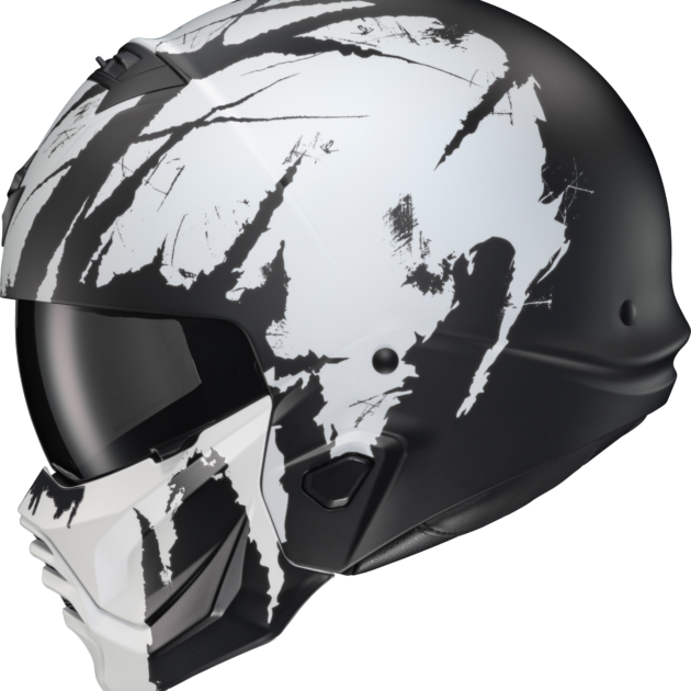 Scorpion COVERT 2 OPEN-FACE Casco Brillante Negro
