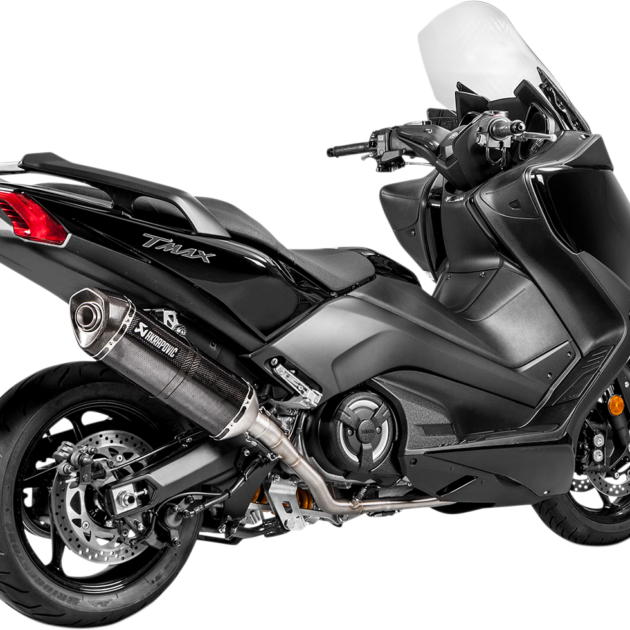Akrapovic Exosto RAC de Acero Inoxidable/de Fibra de Carbono TMAX