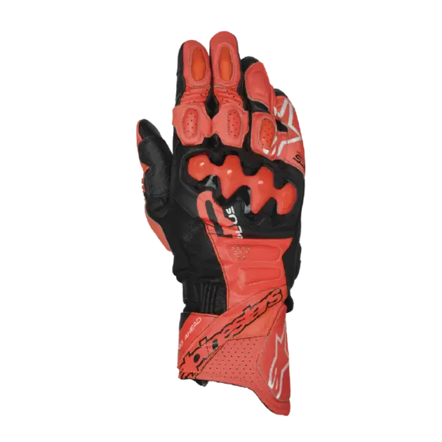 Guante Alpinestars GP+ Rojo V3 de Cuero BRT Rojo/Rojo FLUO