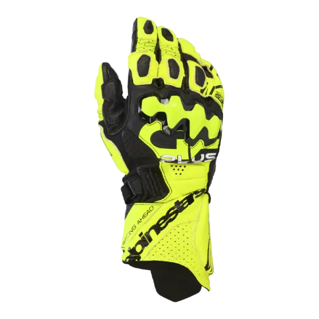 Guante Alpinestars GP+ Rojo V3 de Cuero Amarillo/Negro