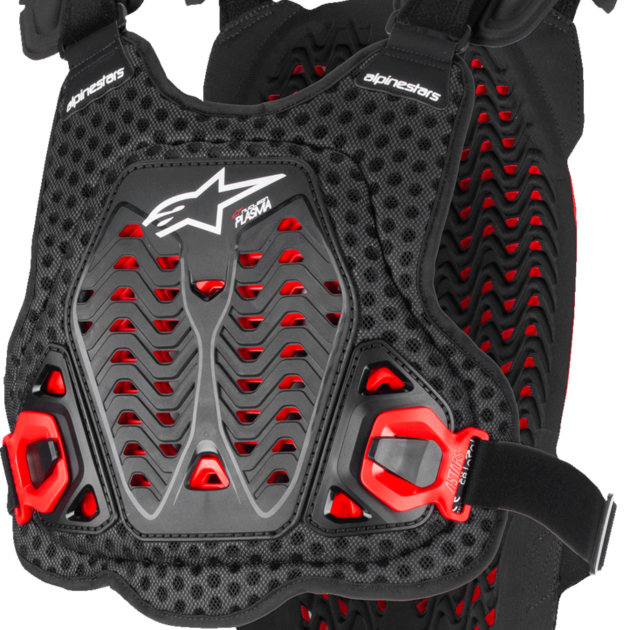 Pieza Alpinestars A-5 PLASMA CHEST PRO Negro/Rojo/Blanco