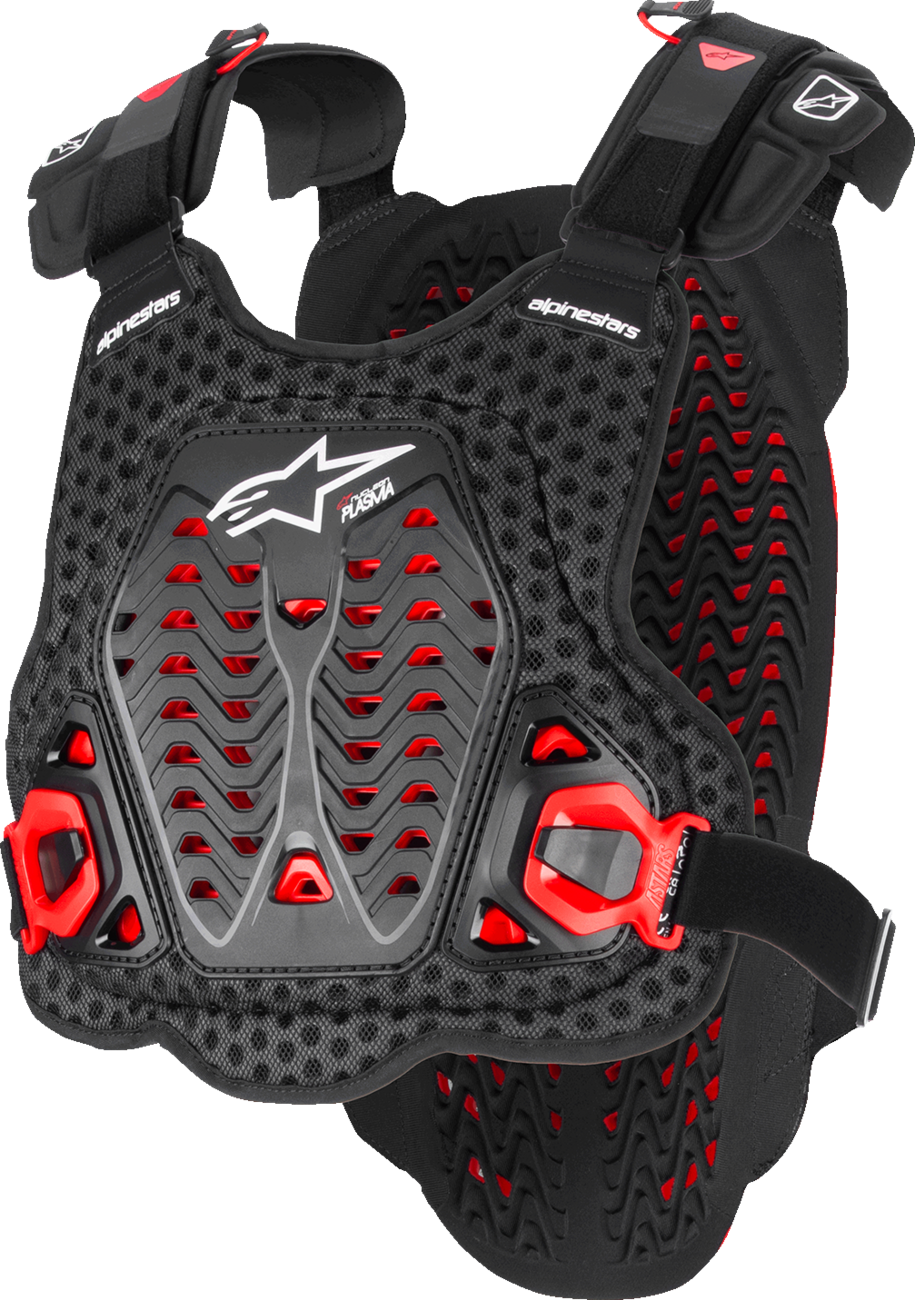 Pieza Alpinestars A-5 PLASMA CHEST PRO Negro/Rojo/Blanco