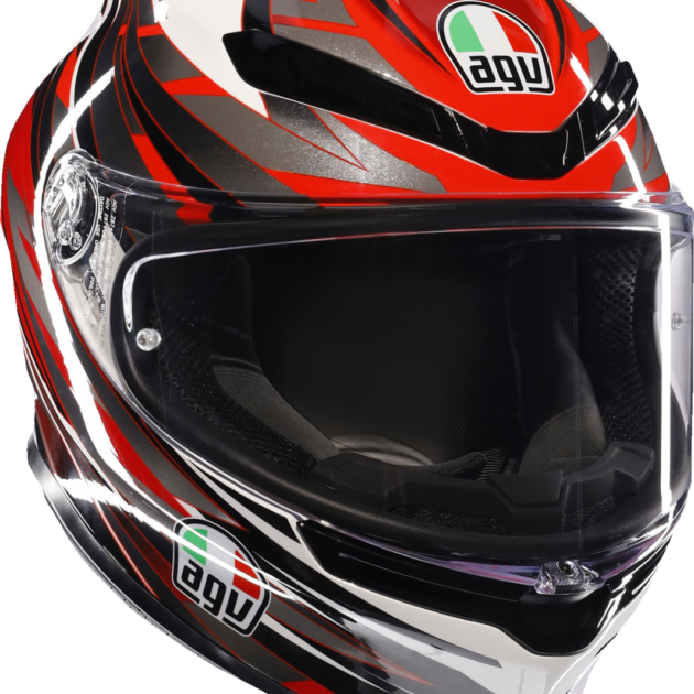AGV Casco K6 S REEVAL Blanco/Rojo/Gris